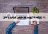 区块链公司成功案例[区块链公司如何盈利]